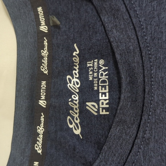 Eddie Bauer Active Tee Crewneck Long Sleeve T-Shirt, Color Navy Size XL - Picture 13 of 14